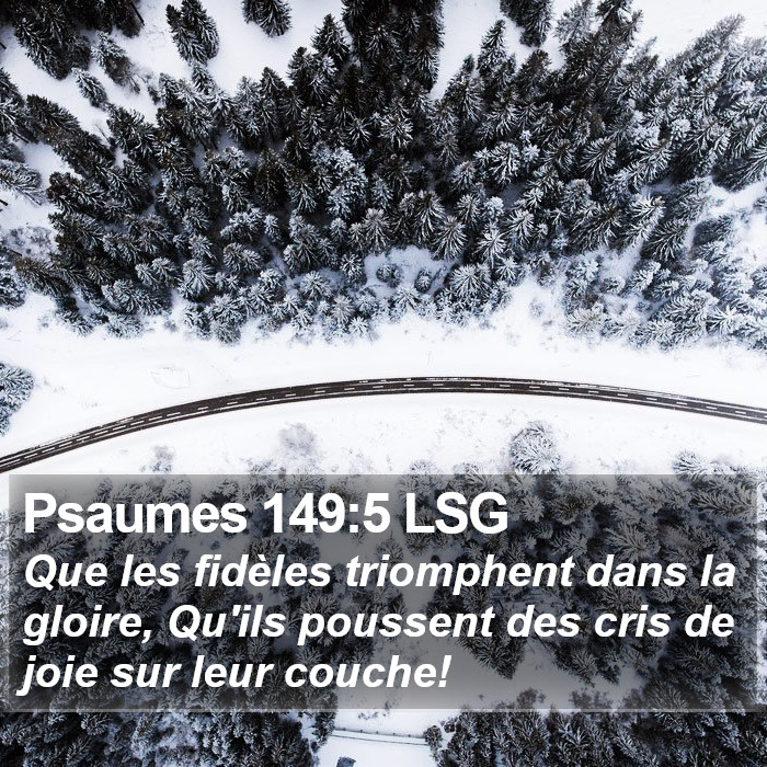 Psaumes 149:5 LSG Bible Study