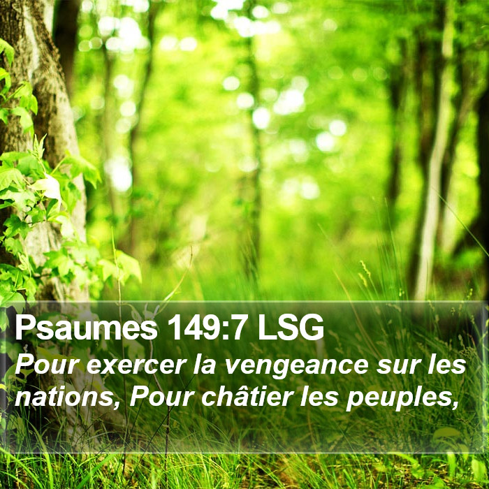 Psaumes 149:7 LSG Bible Study