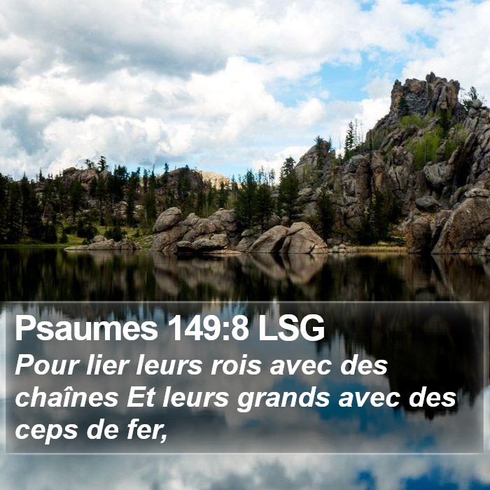 Psaumes 149:8 LSG Bible Study