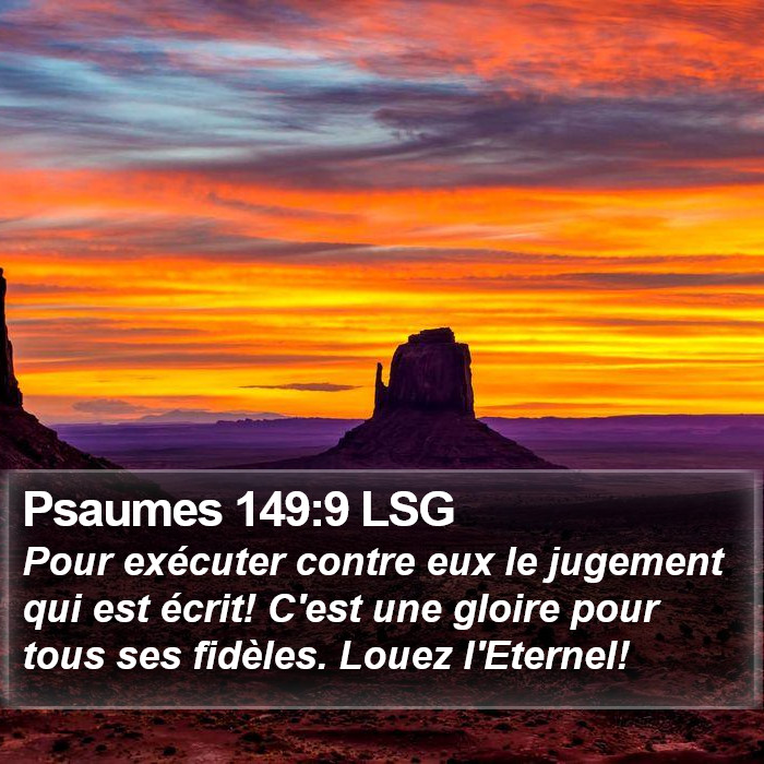 Psaumes 149:9 LSG Bible Study
