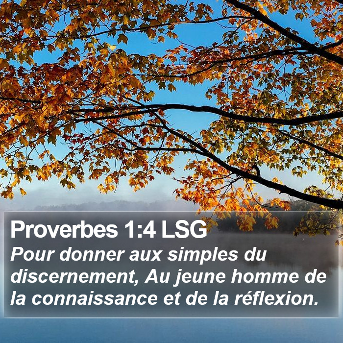 Proverbes 1:4 LSG Bible Study