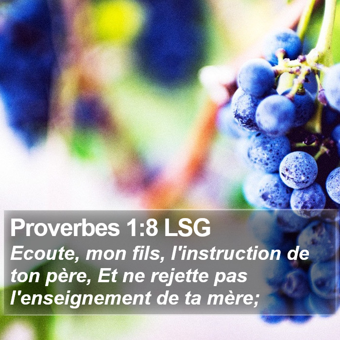 Proverbes 1:8 LSG Bible Study