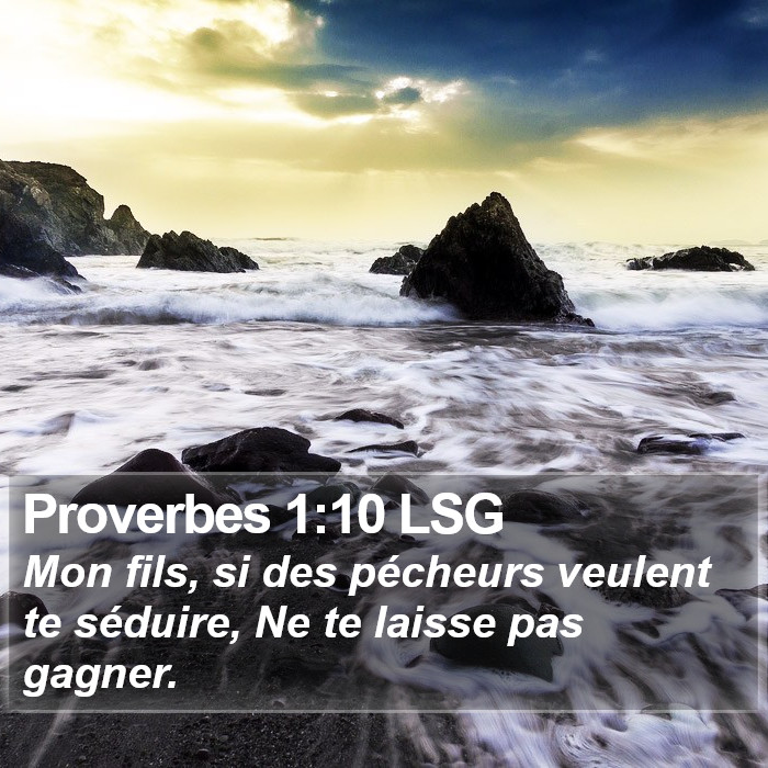 Proverbes 1:10 LSG Bible Study