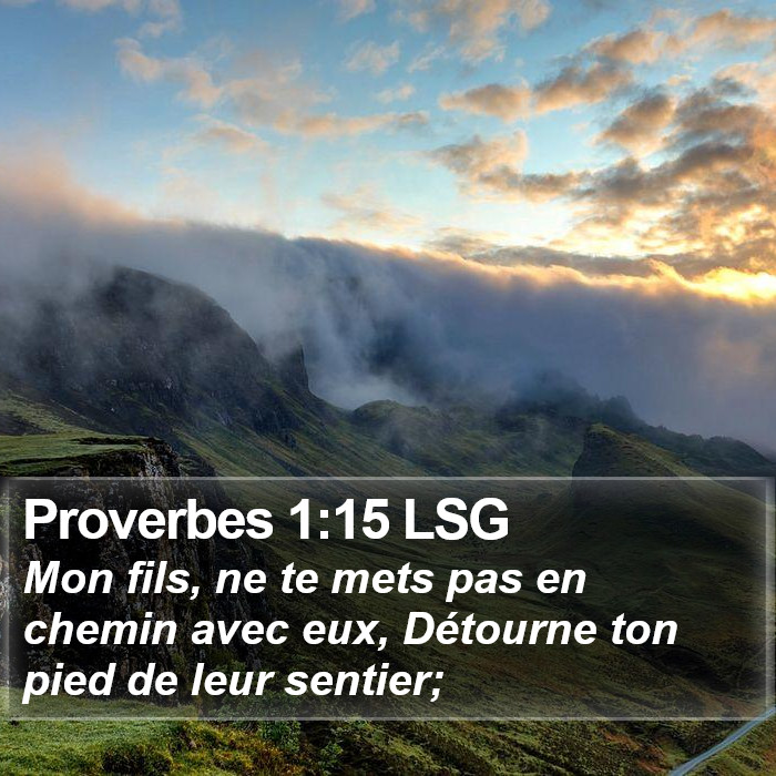 Proverbes 1:15 LSG Bible Study