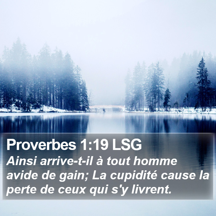 Proverbes 1:19 LSG Bible Study