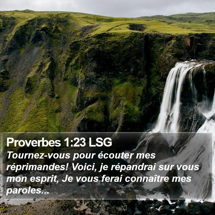 Proverbes 1:23 LSG Bible Study