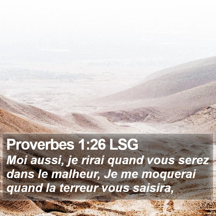 Proverbes 1:26 LSG Bible Study