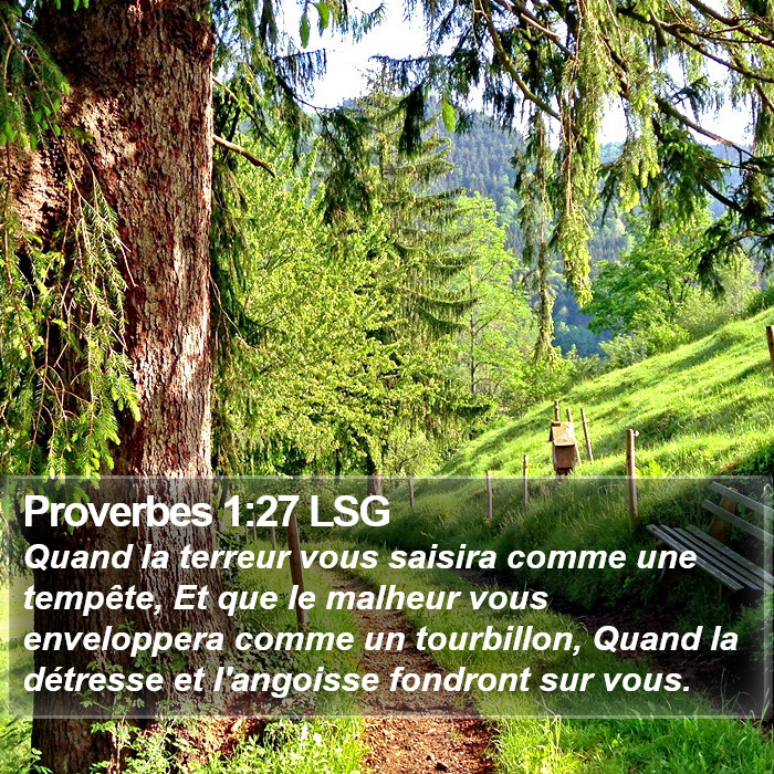 Proverbes 1:27 LSG Bible Study