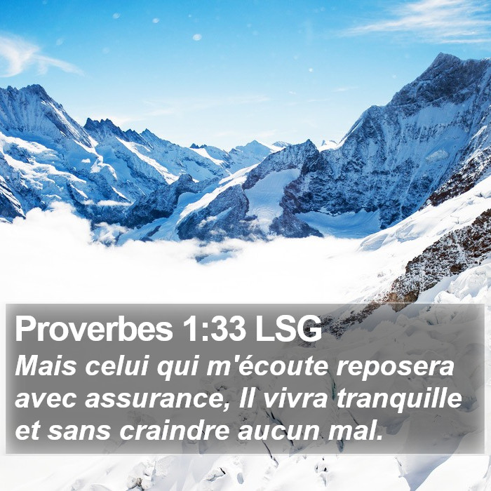 Proverbes 1:33 LSG Bible Study