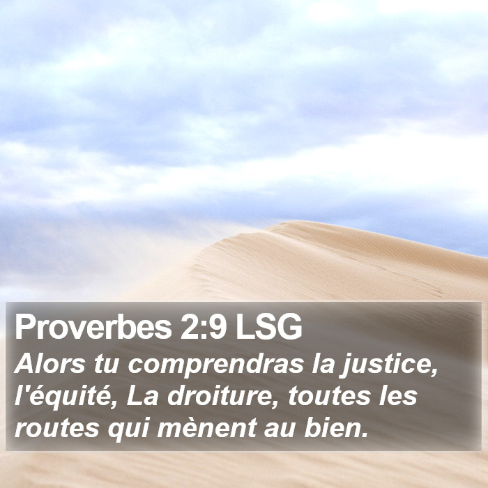 Proverbes 2:9 LSG Bible Study