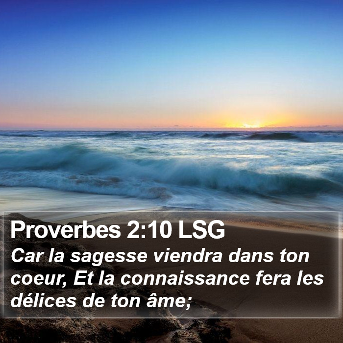 Proverbes 2:10 LSG Bible Study