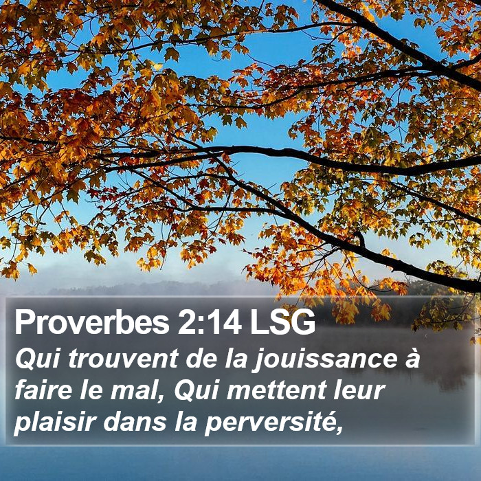 Proverbes 2:14 LSG Bible Study
