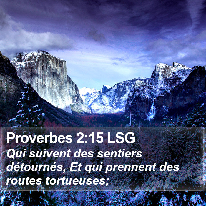 Proverbes 2:15 LSG Bible Study