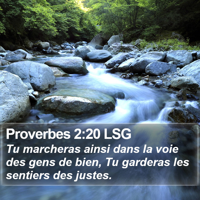 Proverbes 2:20 LSG Bible Study