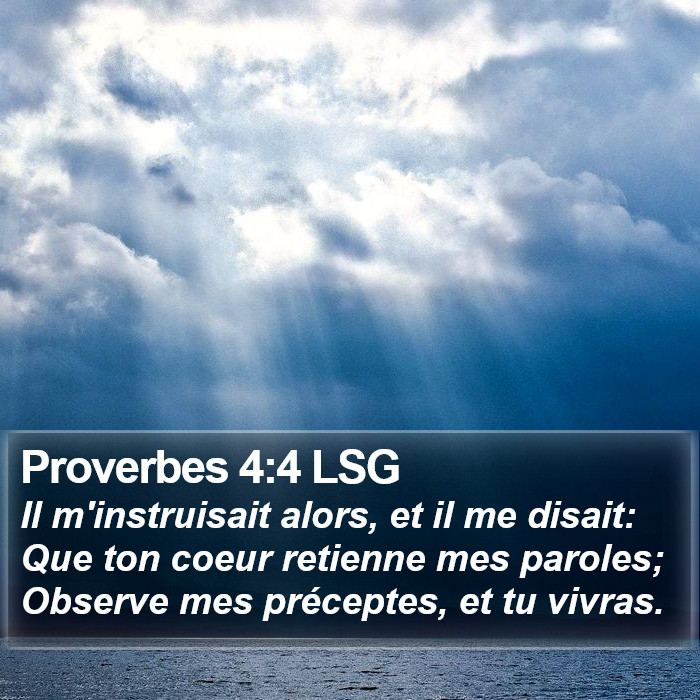 Proverbes 4:4 LSG Bible Study