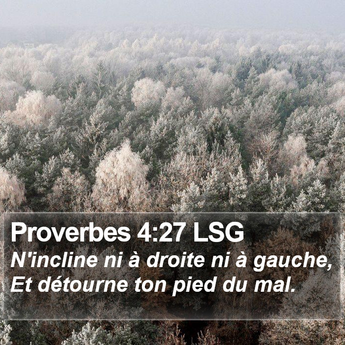 Proverbes 4:27 LSG Bible Study
