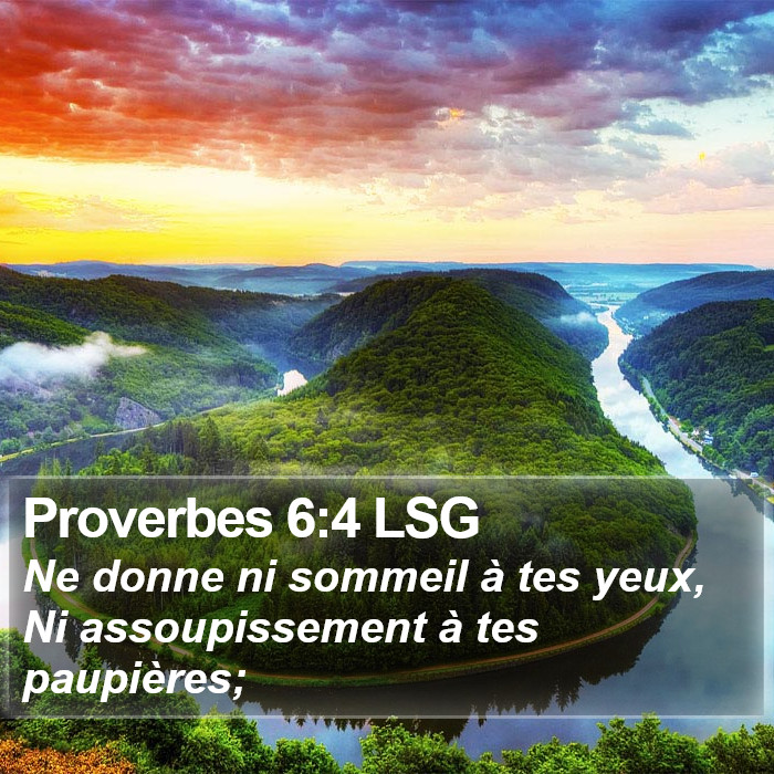 Proverbes 6:4 LSG Bible Study