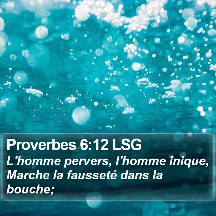 Proverbes 6:12 LSG Bible Study