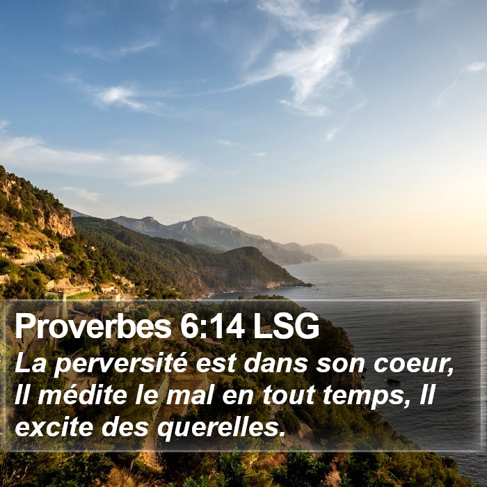 Proverbes 6:14 LSG Bible Study