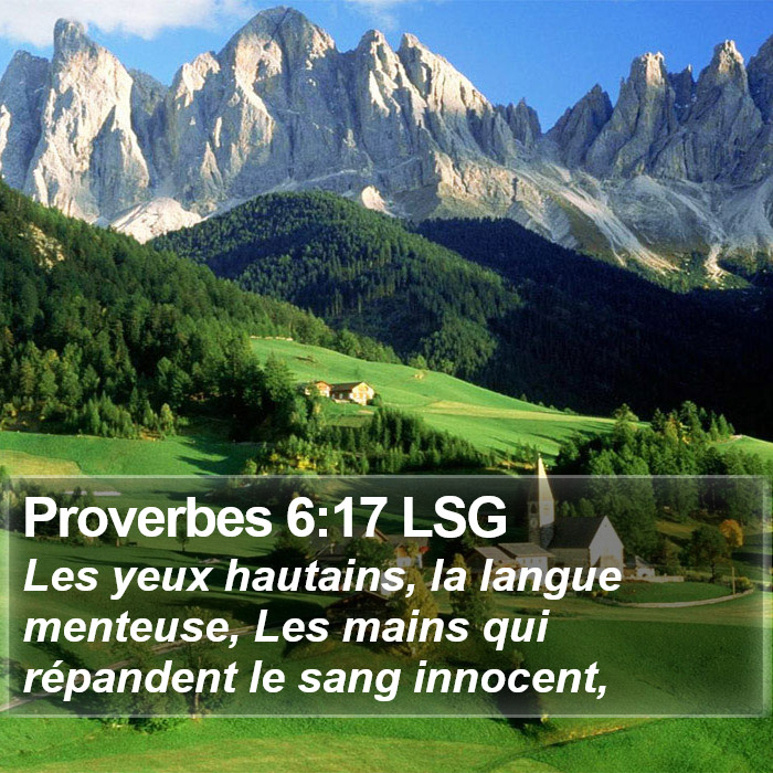 Proverbes 6:17 LSG Bible Study
