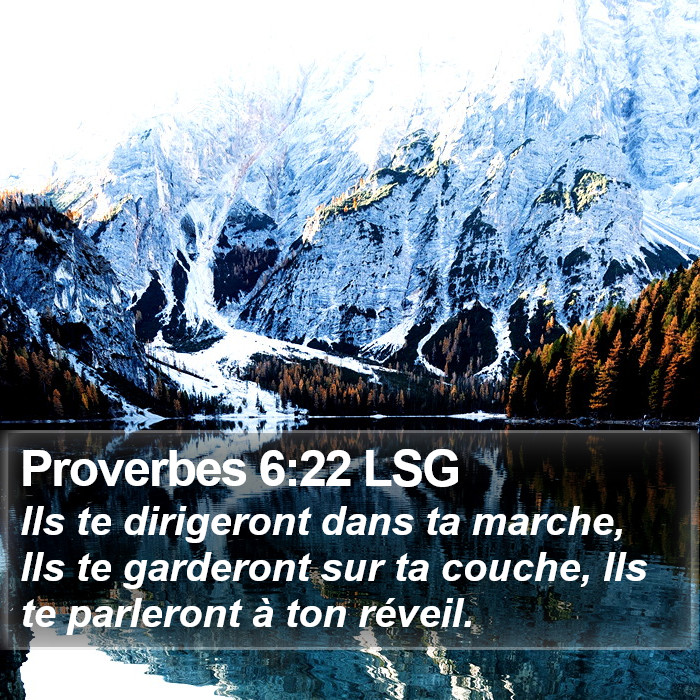 Proverbes 6:22 LSG Bible Study