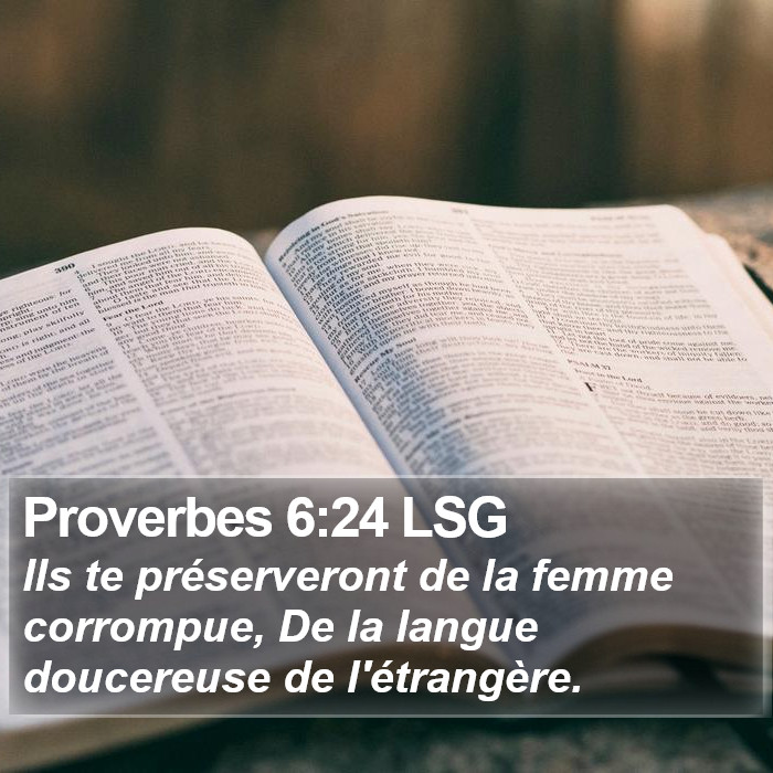 Proverbes 6:24 LSG Bible Study