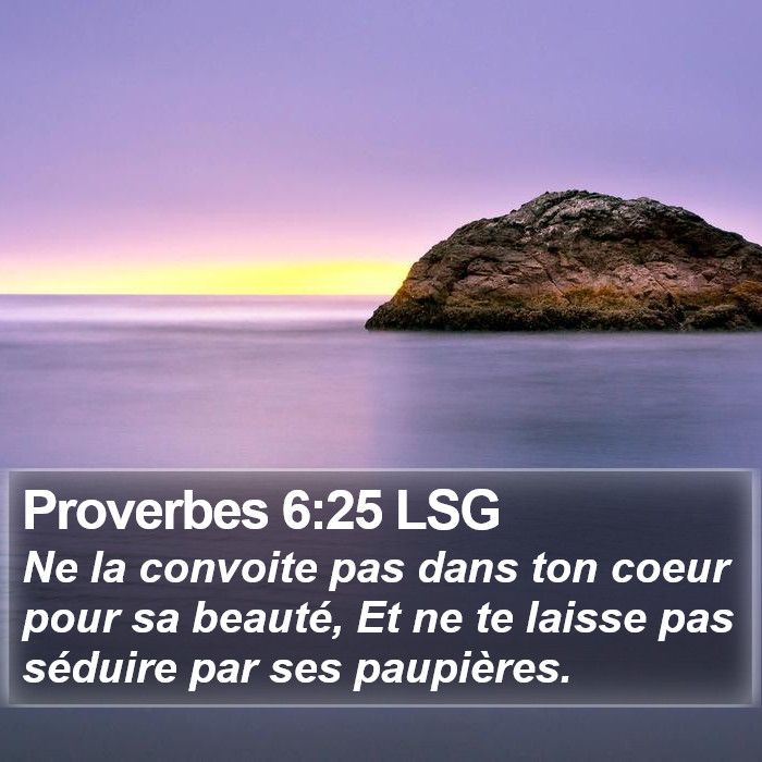 Proverbes 6:25 LSG Bible Study