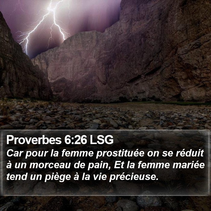 Proverbes 6:26 LSG Bible Study