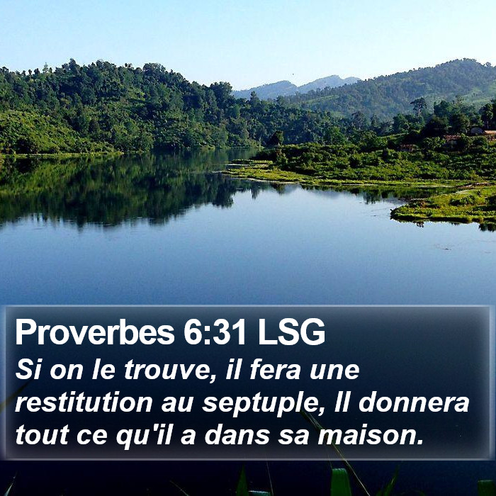 Proverbes 6:31 LSG Bible Study