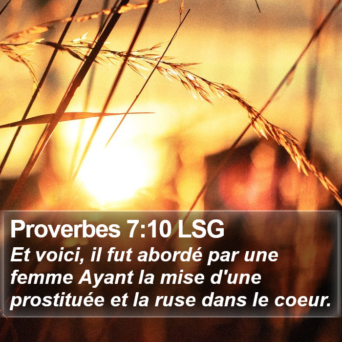Proverbes 7:10 LSG Bible Study