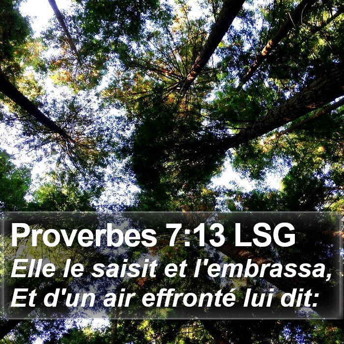 Proverbes 7:13 LSG Bible Study