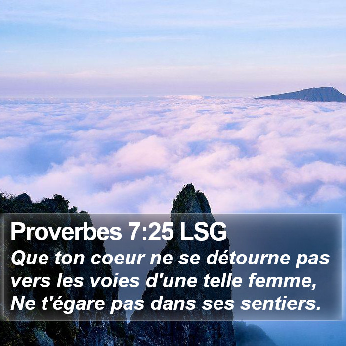 Proverbes 7:25 LSG Bible Study