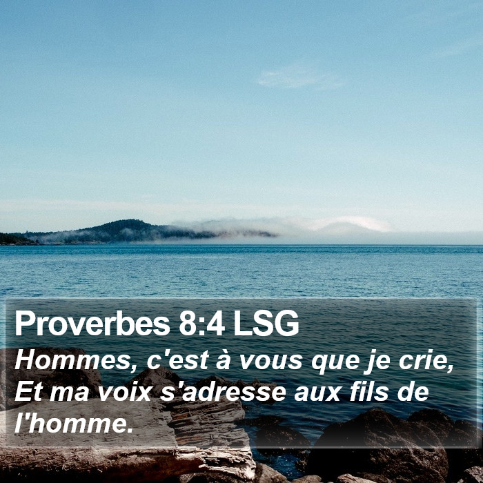 Proverbes 8:4 LSG Bible Study