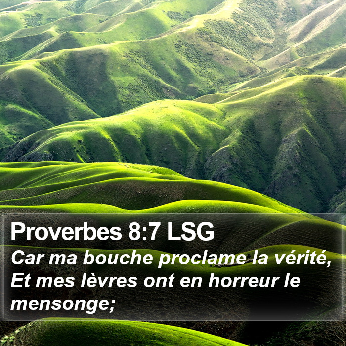Proverbes 8:7 LSG Bible Study