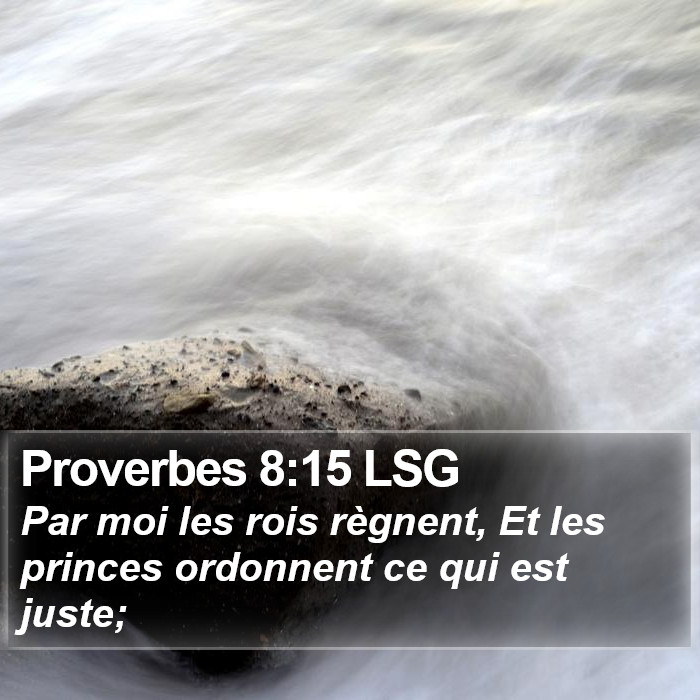 Proverbes 8:15 LSG Bible Study