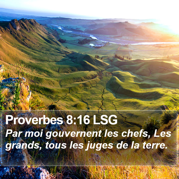 Proverbes 8:16 LSG Bible Study