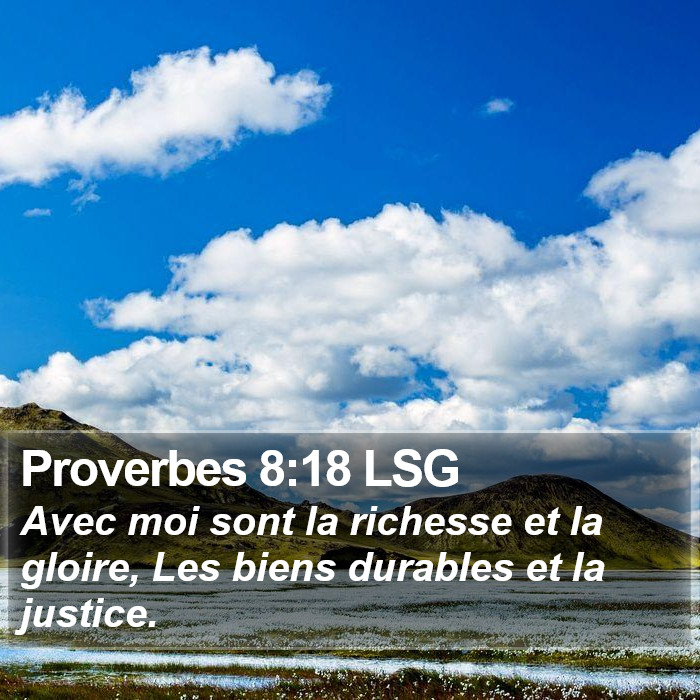 Proverbes 8:18 LSG Bible Study