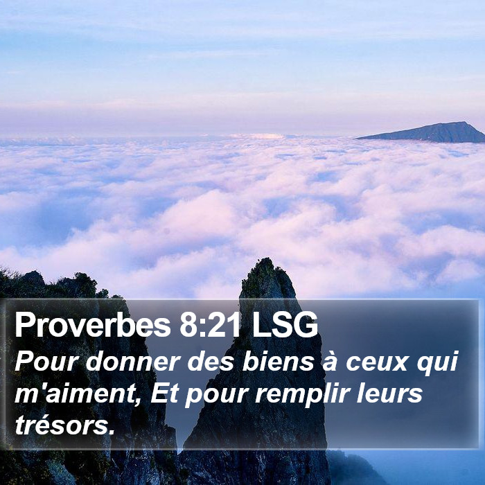 Proverbes 8:21 LSG Bible Study