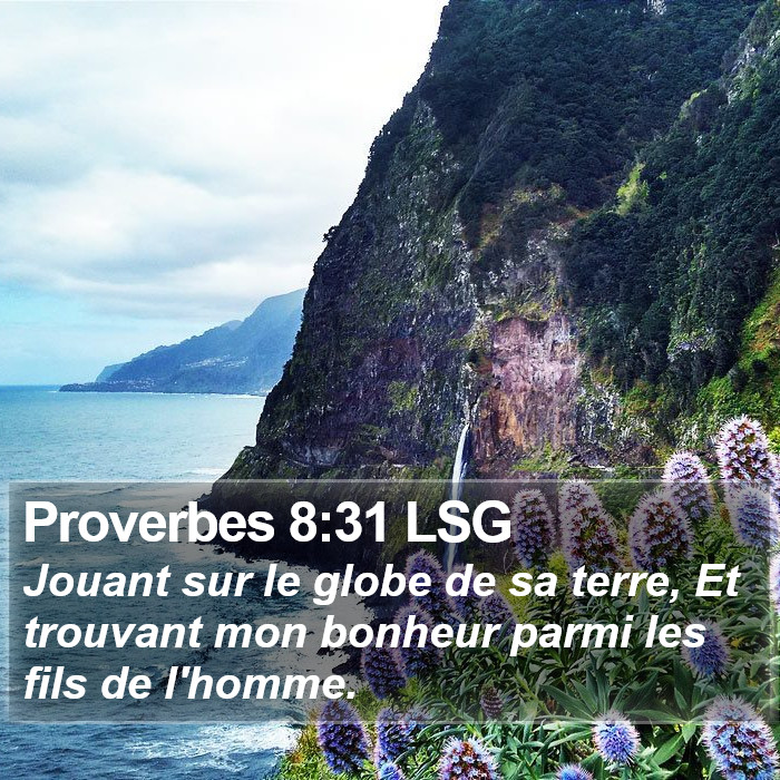 Proverbes 8:31 LSG Bible Study