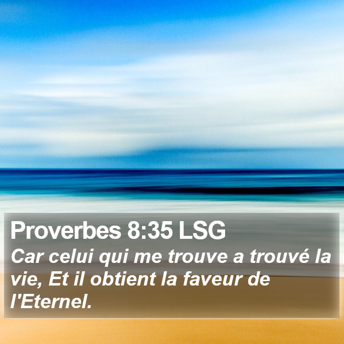 Proverbes 8:35 LSG Bible Study
