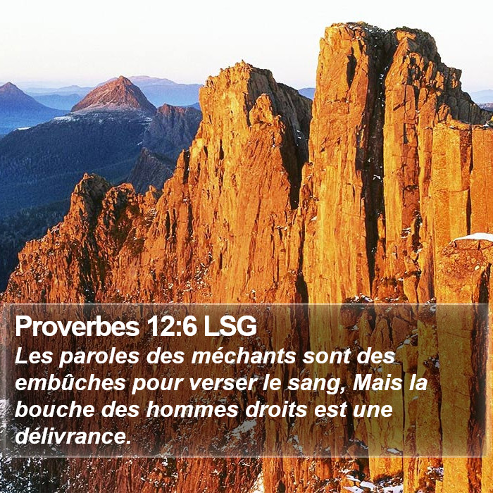 Proverbes 12:6 LSG Bible Study