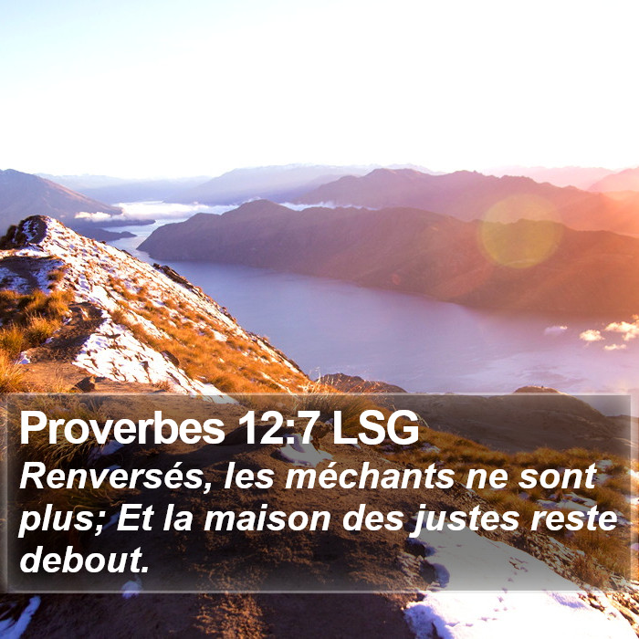 Proverbes 12:7 LSG Bible Study