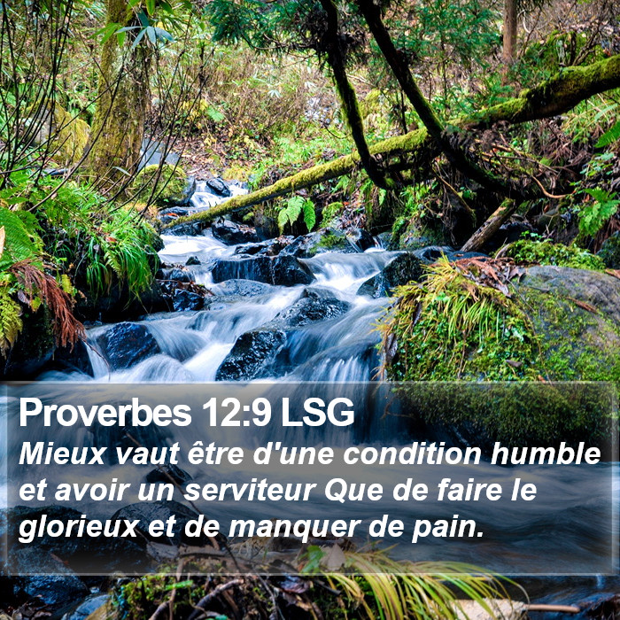 Proverbes 12:9 LSG Bible Study