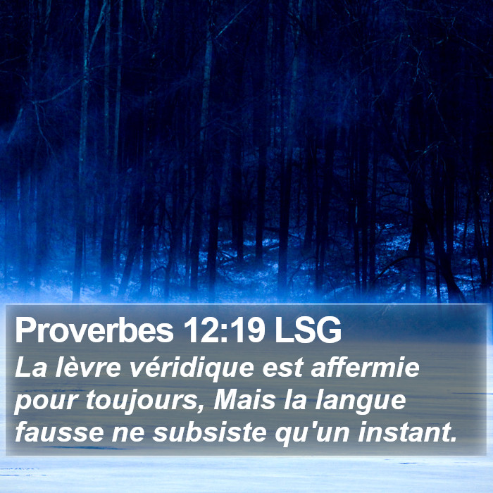 Proverbes 12:19 LSG Bible Study