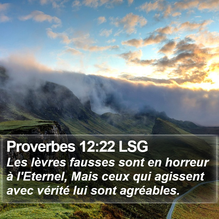 Proverbes 12:22 LSG Bible Study