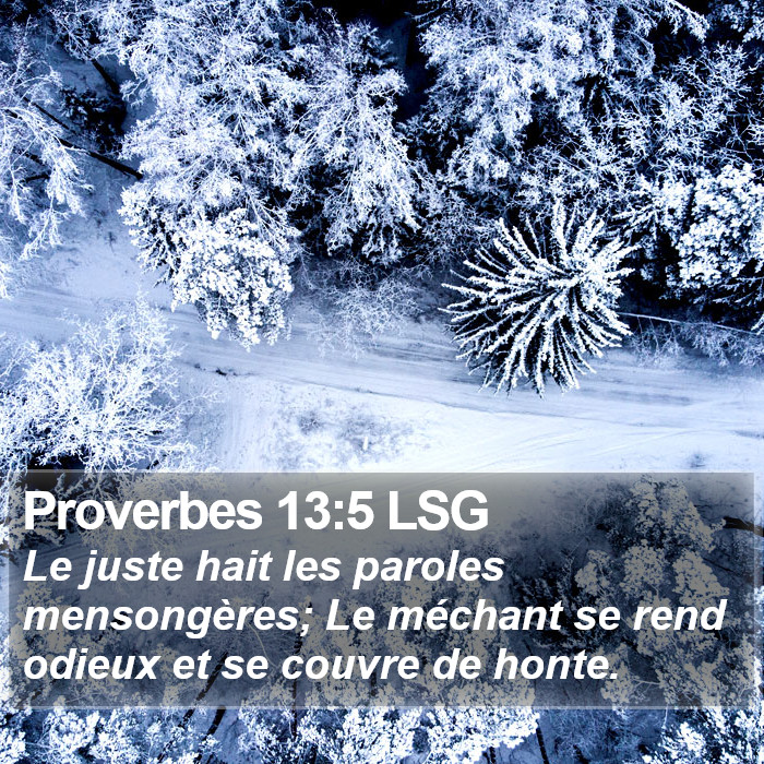 Proverbes 13:5 LSG Bible Study