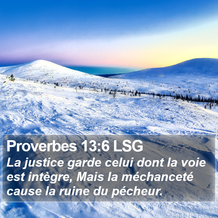 Proverbes 13:6 LSG Bible Study