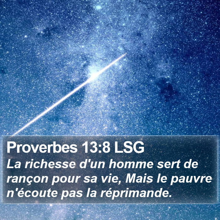 Proverbes 13:8 LSG Bible Study