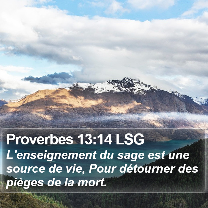 Proverbes 13:14 LSG Bible Study
