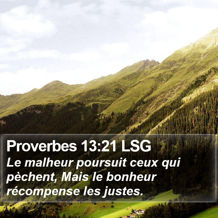 Proverbes 13:21 LSG Bible Study